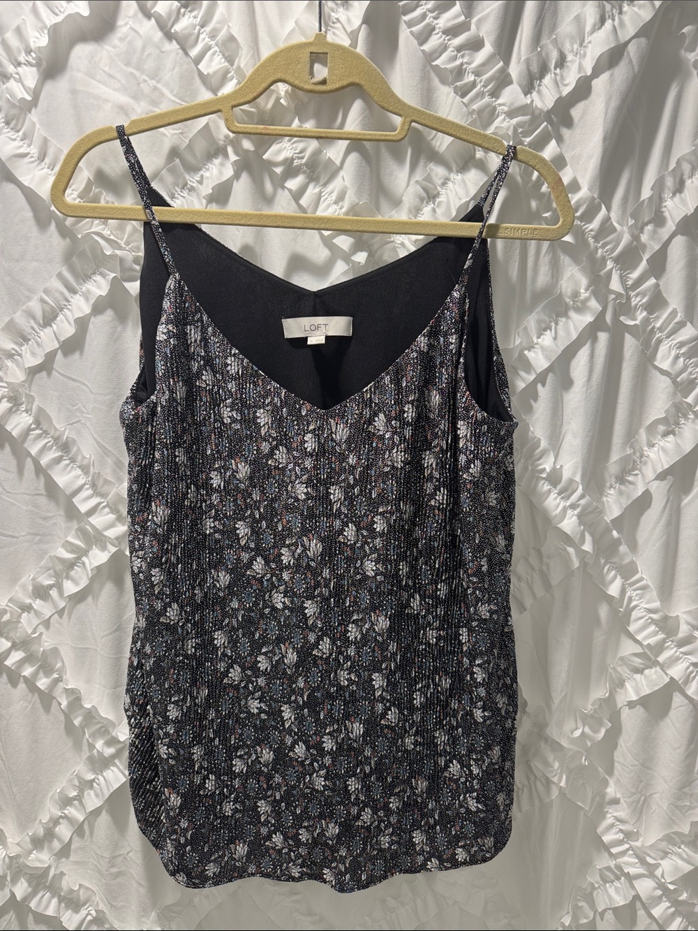 LOFT Floral Camisole in Black & Multicolor